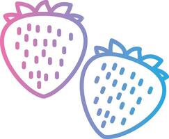 Strawberries Line Gradient Icon Design vector