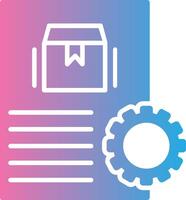 Order Processing Glyph Gradient Icon Design vector