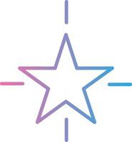 Star Line Gradient Icon Design vector