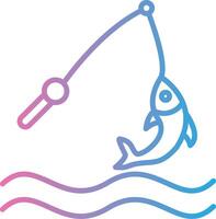 Fishing Line Gradient Icon Design vector