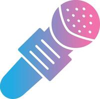 Mic Glyph Gradient Icon Design vector