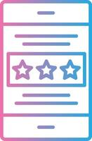 Rating Line Gradient Icon Design vector