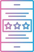 Rating Line Gradient Icon Design vector