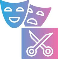 Drama Glyph Gradient Icon Design vector