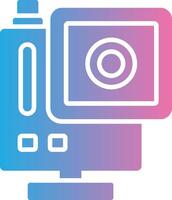 Gopro Glyph Gradient Icon Design vector