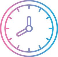 Clock Line Gradient Icon Design vector