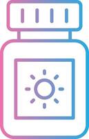 Sun Block Line Gradient Icon Design vector