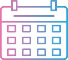 Calendar Line Gradient Icon Design vector