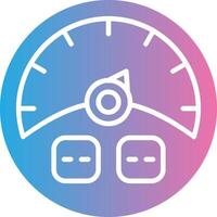 Gauge Glyph Gradient Icon Design vector