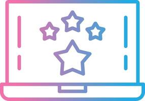 Star Line Gradient Icon Design vector