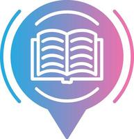 Book Glyph Gradient Icon Design vector