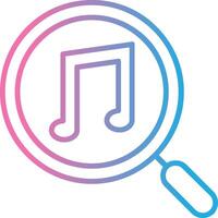 Music Note Line Gradient Icon Design vector