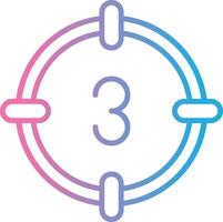 Countdown Line Gradient Icon Design vector