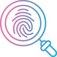 Finger Print Line Gradient Icon Design vector