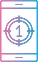 Countdown Line Gradient Icon Design vector