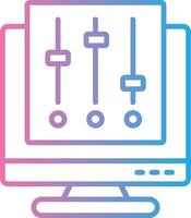 Sliders Line Gradient Icon Design vector
