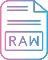 Raw Line Gradient Icon Design vector