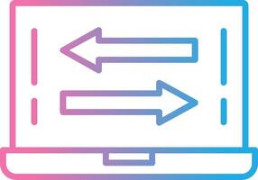 Transfer Line Gradient Icon Design vector
