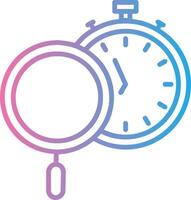 Time Tracking Line Gradient Icon Design vector