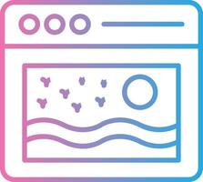 Browser Line Gradient Icon Design vector