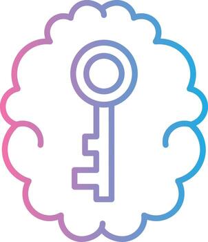 conocimiento línea degradado icono diseño vector