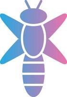 Dragonfly Glyph Gradient Icon Design vector