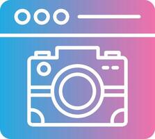 Browser Glyph Gradient Icon Design vector