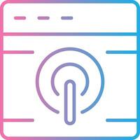 Browser Line Gradient Icon Design vector