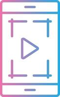 Screenshot Line Gradient Icon Design vector