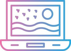 Laptop Line Gradient Icon Design vector