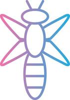 Dragonfly Line Gradient Icon Design vector