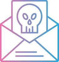 correo no deseado línea degradado icono diseño vector