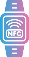 Nfc Glyph Gradient Icon Design vector