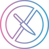 No Knife Line Gradient Icon Design vector
