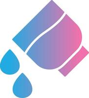 Add Water Glyph Gradient Icon Design vector