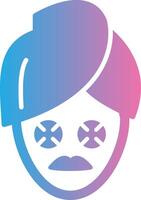 Face Mask Glyph Gradient Icon Design vector