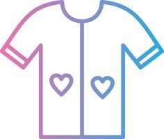 Shirt Line Gradient Icon Design vector