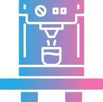 Coffee Machine Glyph Gradient Icon Design vector