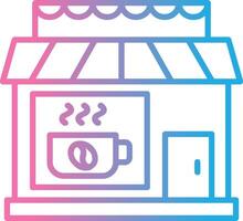 Cafe Line Gradient Icon Design vector