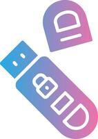 Usb Glyph Gradient Icon Design vector