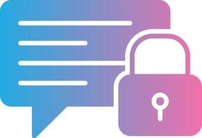 Chat Bubble Glyph Gradient Icon Design vector