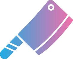 Butcher Knife Glyph Gradient Icon Design vector