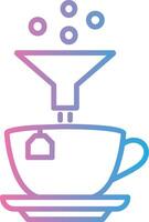 Coffee Filter Line Gradient Icon Design vector