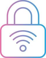 Padlock Line Gradient Icon Design vector