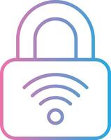 Padlock Line Gradient Icon Design vector