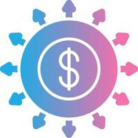 Budget Spending Glyph Gradient Icon Design vector