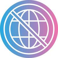 Prohibited Sign Glyph Gradient Icon Design vector