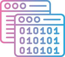 Browser Line Gradient Icon Design vector