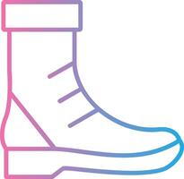 Boot Line Gradient Icon Design vector