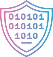 Shield Line Gradient Icon Design vector